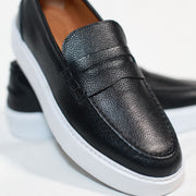 mocassins en cuir