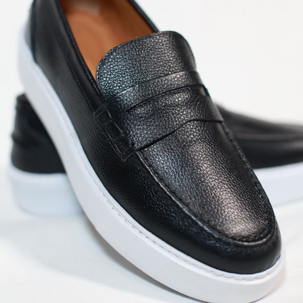mocassins en cuir